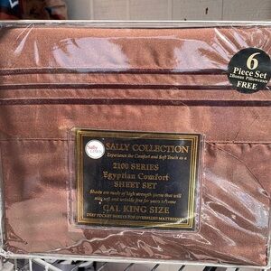 Brand New California King bedding sheet set, deep pockets, 6PCS,Dark Brown